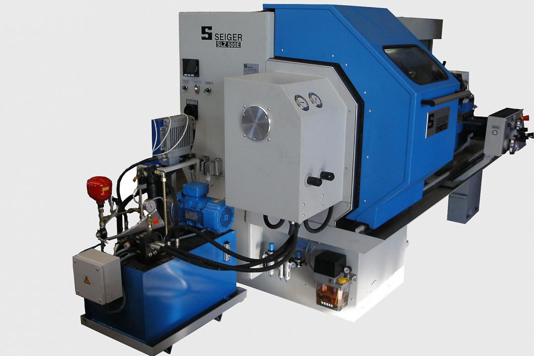Upgrading of SLZ-500E with hydraulic hollow clamping device&comma; drawtube&comma; hydraulics and pressure adjustment from the front &lpar;operator side&rpar;